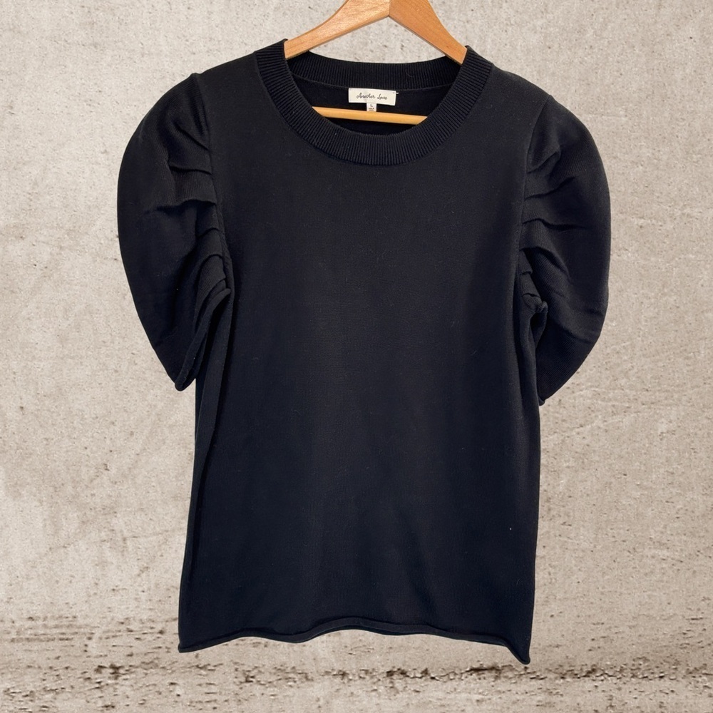 Another Love Black Short Sleeve Top